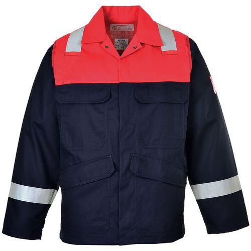 Veste Bizflame Plus pour soudeur FR55 Bleu marine/Rouge - Portwest