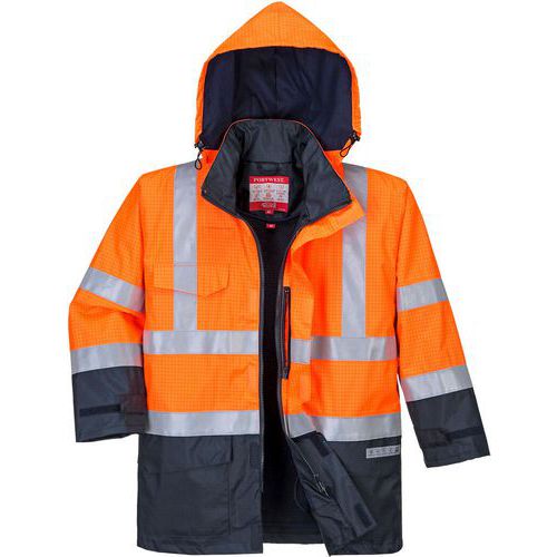 Regenjack Multi-Beschermend Bizflame Hi-Vis S779 Blauw/oranje Portwest