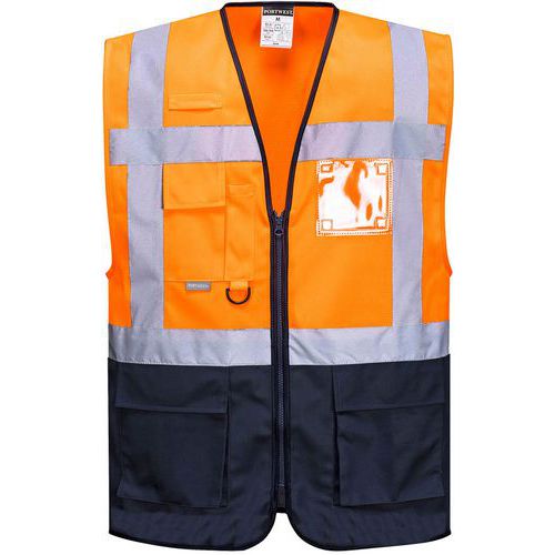 Vest Executive Warsaw Blauw/oranje C476 Portwest