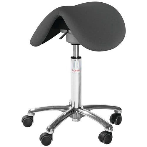 Stoel met Dalton-zadel Flexmatic laag model Cura - Global Professional Seating