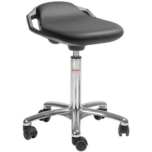 Kruk alu50 medium zitting Space imitatieleer - Global Professional Seating