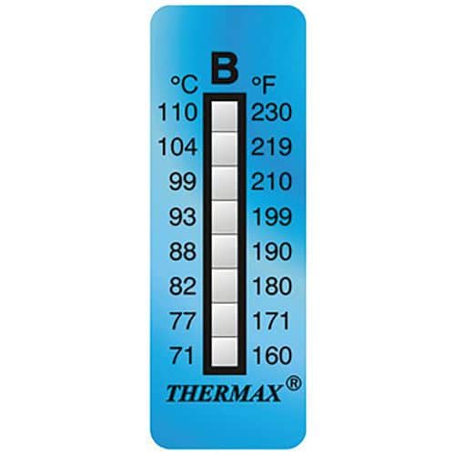 Temperatuur indicatorstrips - Thermax 8 temperaturen