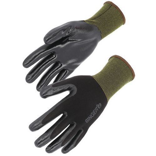 Gants nitrile polyamide tricoté une pièce - Singer Safety