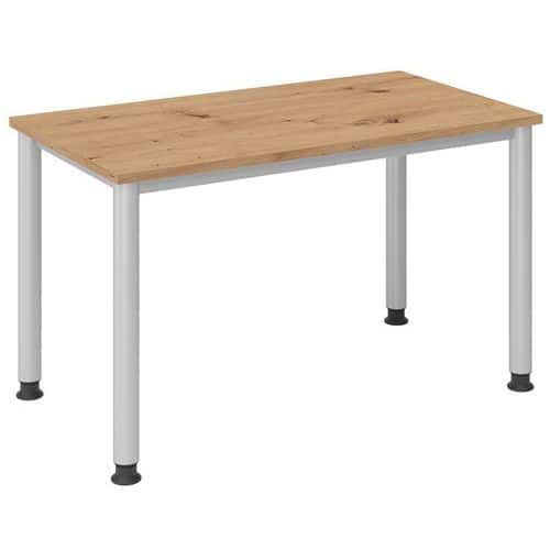 Bureau droit pieds ronds 120 cm