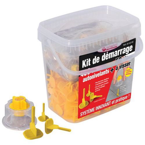 Kit 400 croisillons auto-nivelants 2mm 50 têtes à visser - Taliaplast