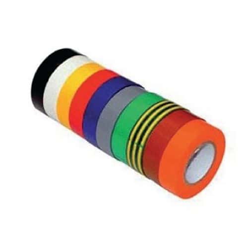 Ruban électrique isolant panaché lot de 10 couleurs