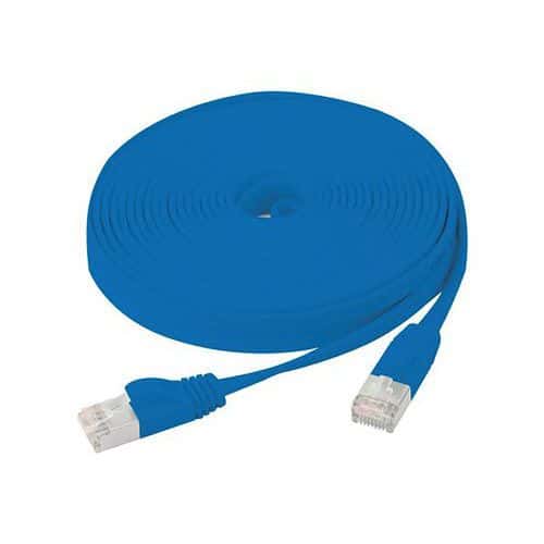 Platte netwerkkabel RJ45 CAT 6 U UTP SNG blauw