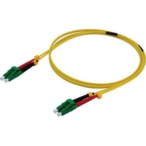 Duplex jumper 2.0 mm OS2 LC-APC en LC-APC geel