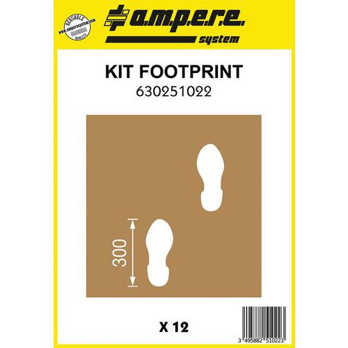 Sjabloon voetstappen - set Footprint - 12 platen - Ampere System