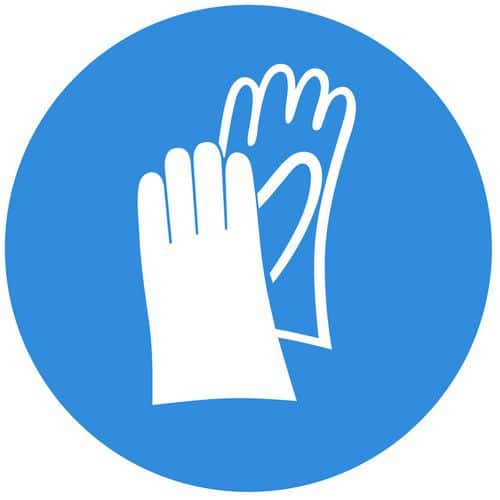 Panneau Porter des gants de protection - Systemtext