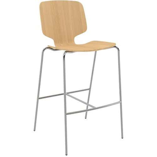 Tabouret Code pieds chromé