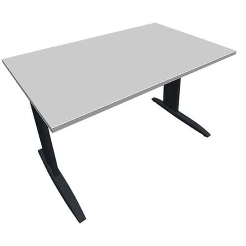 Table en pied L avec carter 80 cm - Idol - Eol