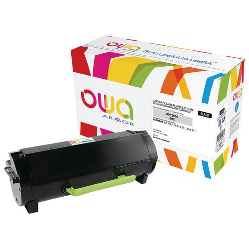 Toner laser noir reconditionné pour Lexmark MX511 - Owa