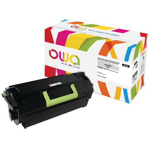 Toner laser noir reconditionné pour Lexmark MX711 - Owa