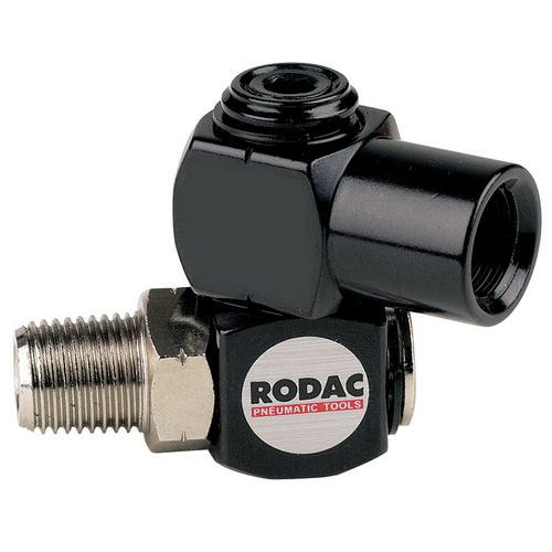 Luchtaansluiting draaibaar 1/4 inch Rodac