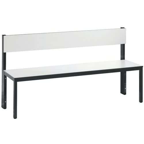 Banc bois avec dossier Basic Plus - avec et sans grille - CP