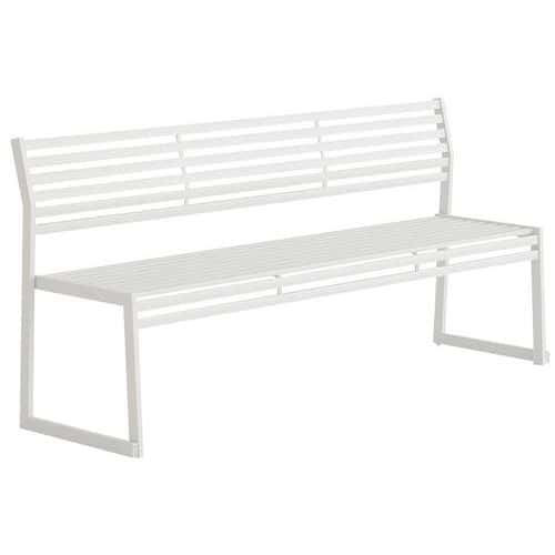 Banc avec dossier en acier galvanisé - 180 cm - Urbantime