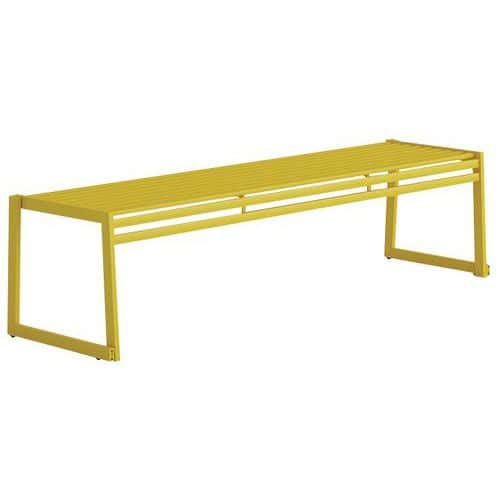 Banc sans dossier en acier galvanisé - 180 cm - Urbantime