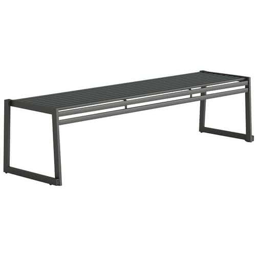 Banc sans dossier en acier galvanisé - 180 cm - Urbantime