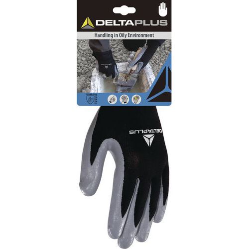 Gants tricot polyester paume nitrile - Delta Plus