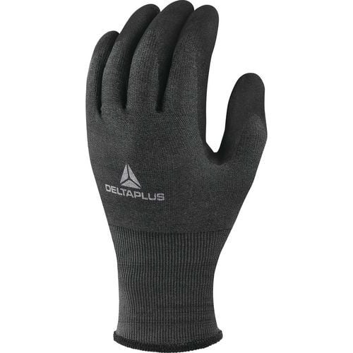 Gants antistatique tricot deltanocut® carbone paume enduite micro-mousse de nitrile jauge 18