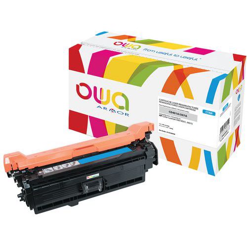 Toner reconditionné HP 507A Cyan - OWA