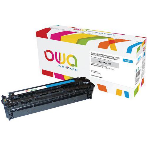 Toner reconditionné HP 128A Cyan - OWA