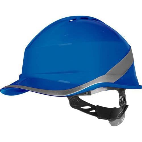 Casque de chantier ventile forme casquette baseball serrage rotor