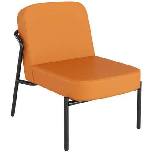 Fauteuil similicuir Medso dossier rond - Taille S - Meet By Paperflow