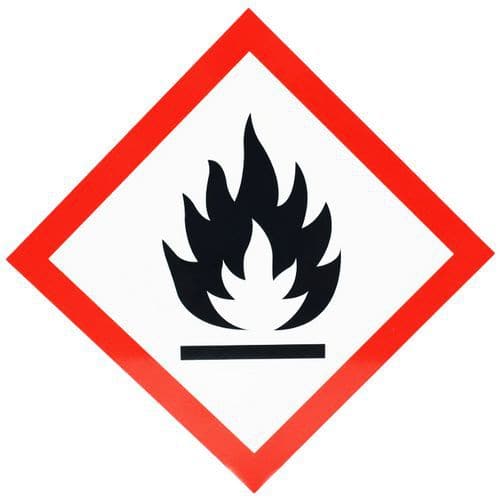 Panneau CLP - Inflammable - Aluminium - 300x300 mm