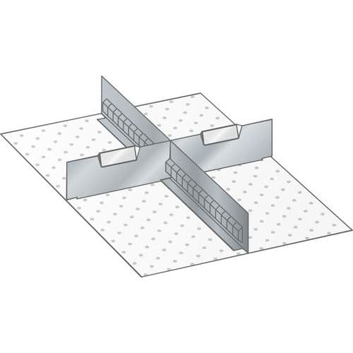 Set-indelingsmateriaal 18x27E (bxdxh) 306x459x50 mm - lista