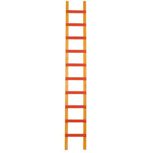 Houten dakladder - 11 tot 19 treden - Spreiding: 25 cm - Duarib