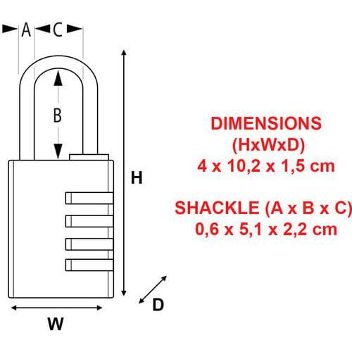 Cadenas à combinaison nº7640DBLK - Master Lock