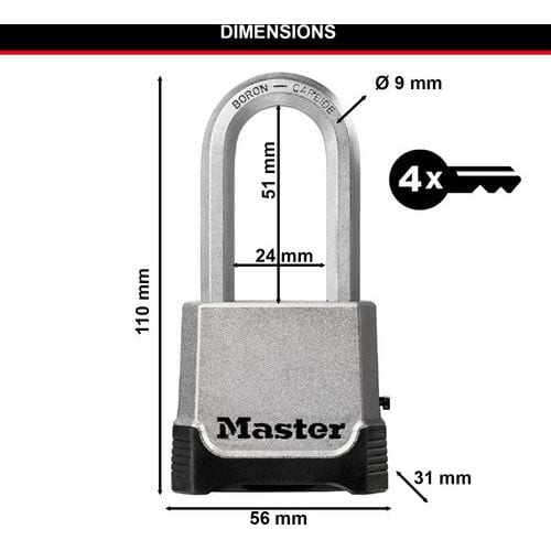 Cadenas à combinaison Excell nºM176 - Master Lock