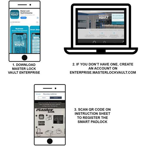 Bluetooth-hangslot voor buiten 6400EURLJENT - Master Lock