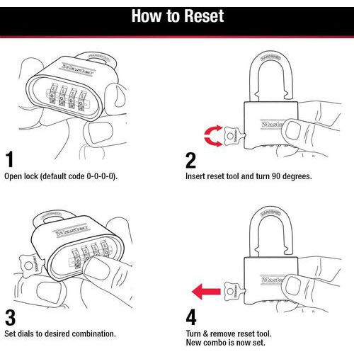 Cadenas à combinaison corps massif 175EURDLH - Master Lock