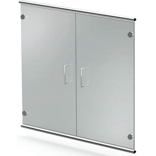 Porte - Artline, en verre de protection pour armoires à 2 étagères