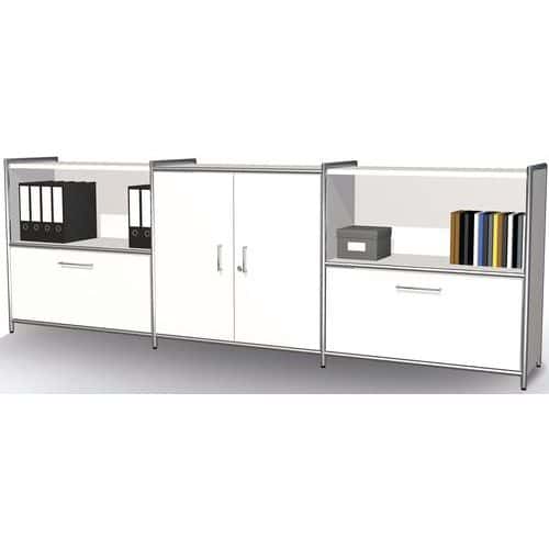 Buffet Artline, large, 1 tiroir, 2 Buffets d'appoint 1 porte, 1 tiroir