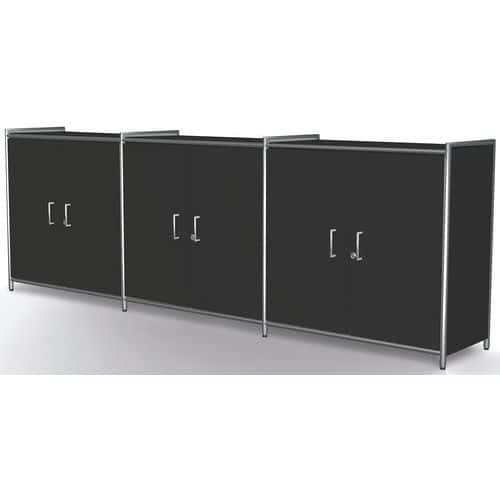 Buffet Artline, large avec portes, L 2360 x P 380xH 780 mm, 2 etageres