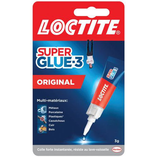 Cyanoacrylaatlijm Super Glue 3 - vloeibaar - 3 g - Loctite