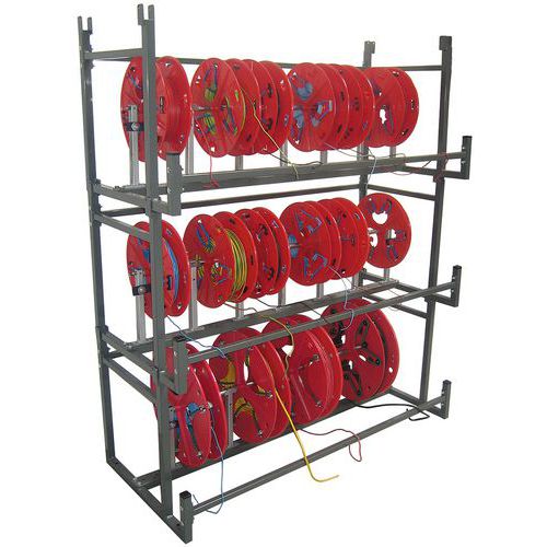 Rayonnage couronnes à sandaux et bobines Bobi-rack - Cable Equipements