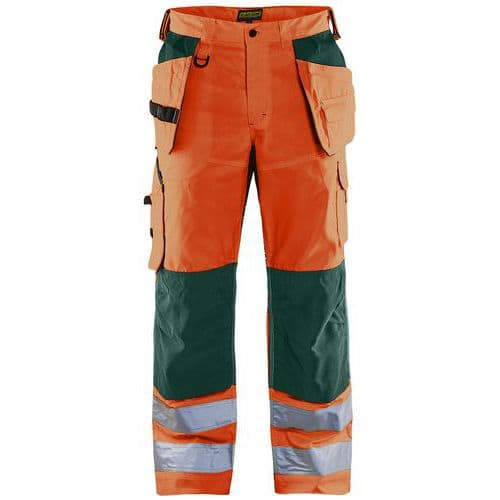 Werkbroek High Vis met ventilatie Oranje/Groen - Blåkläder