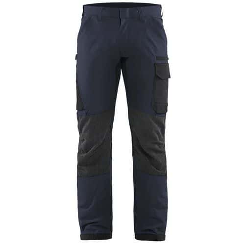 Pantalon maintenance stretch 4D noir/rouge - Blåkläder