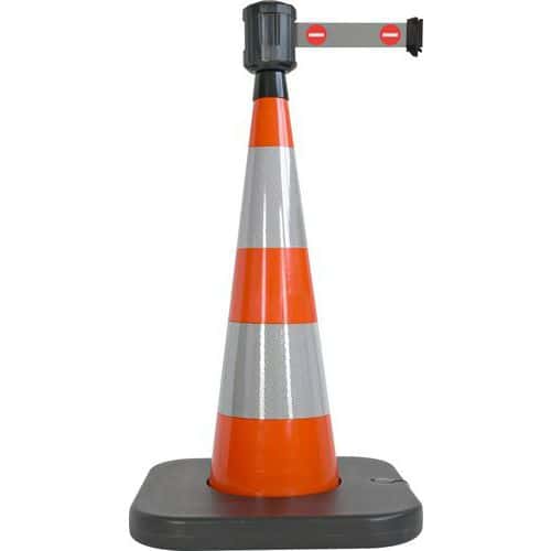 Cone de balisage avec base a lester bleu - 2mx5cm -Viso