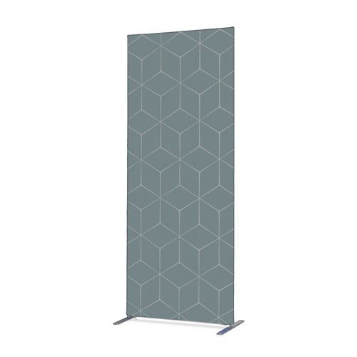 Cloison Deco En Tissu Hexagone Gris - Showdown Displays