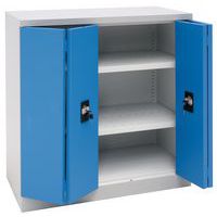 Kast met vouwdeuren laag, Max. belasting: 250 kg, Totale hoogte: 1000 mm, Totale breedte: 1000 mm