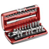 Schroeven set, 1/4 inch, met compacte ratelsleutel, draaibaar