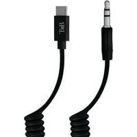 Cable USB-C vers jack 3.5 mm torsade - TNB