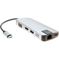 Mini-USB-dock 3.1 Type C-hub, USB-lader