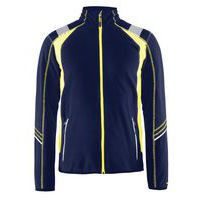 Veste micropolaire marine/jaune fluorescent bandes réfléchissantes